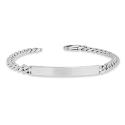 Oksidoitu hopealaattaranneketju harjattu pinta 5mm SX-2244X