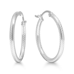 Hopeakorvakorut timanttileikatut renkaat 22.8 x 1.8mm Y-E3809