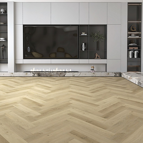 Aino vaalea tammi kalanruotovinyyli (integroitu askeläänieriste)