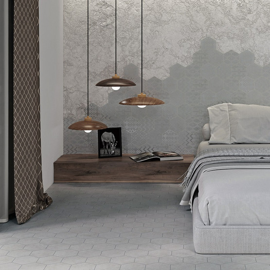 Cusco Hex Grey matta 14x16 cm seinä- ja lattialaatta