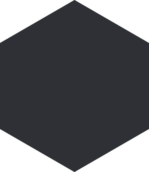 Estate Hex Black matta 14x16 cm seinä- ja lattialaatta