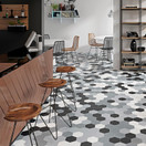 Estate Hex White matta 14x16 cm seinä- ja lattialaatta