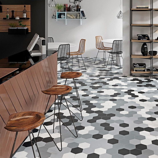 Estate Hex White matta 14x16 cm seinä- ja lattialaatta