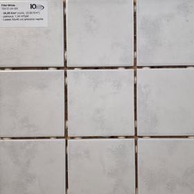 Fifel White matta 10x10 cm lattialaatta