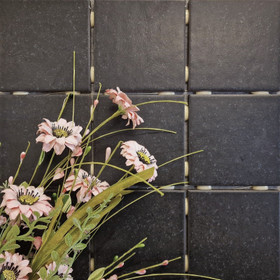 Fossano Black matta 10x10 cm lattialaatta