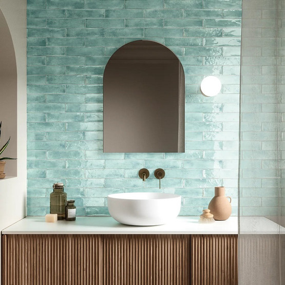 Funktion Aquamarina kiiltävä 6x25 cm seinä- ja lattialaatta