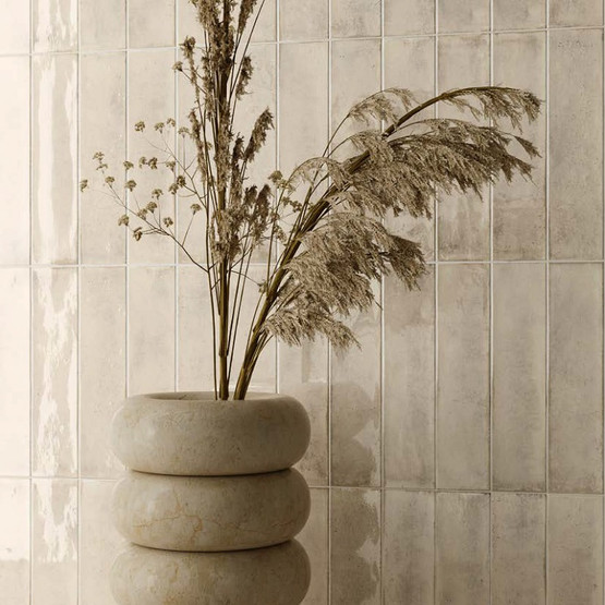 Funktion Beige kiiltävä 6x25 cm seinä- ja lattialaatta