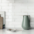 Funktion Bianco kiiltävä 6x25 cm seinä- ja lattialaatta