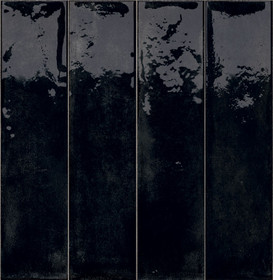 Funktion Nero kiiltävä 6x25 cm seinä- ja lattialaatta