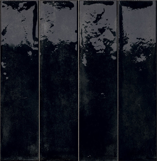 Funktion Nero kiiltävä 6x25 cm seinä- ja lattialaatta