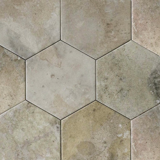 Gem Hex Almond matta 14x16 cm seinä- ja lattialaatta