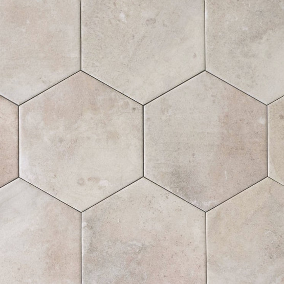 Gem Hex Cream matta 14x16 cm seinä- ja lattialaatta