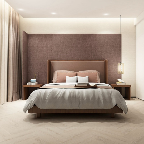 Hiisi valkaistu tammi kalanruotovinyyli (integroitu askeläänieriste)