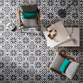 History Jugend Edinburgh Black 25x25 cm seinä- ja lattialaatta