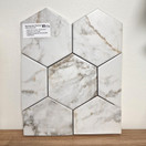 Marmore Hex Piacenza Gold matta 13x15 cm seinä- ja lattialaatta