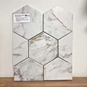 Marmore Hex Piacenza Gold matta 13x15 cm seinä- ja lattialaatta