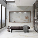 Marmore Pothos Gold kiiltävä 60x120 cm seinä- ja lattialaatta