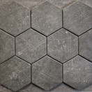 Molna Basalt Hex matta 10x11,6 cm seinä- ja lattialaatta