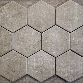 Molna Gris Hex matta 10x11,6 cm seinä- ja lattialaatta