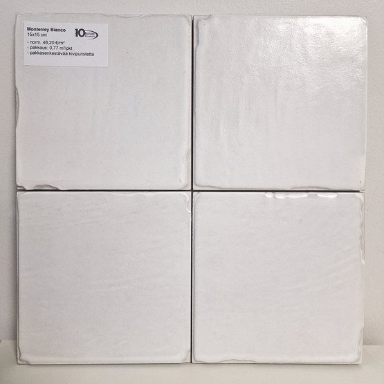 Monterrey Bianco matta 15x15 cm seinä- ja lattialaatta