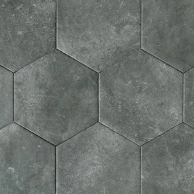 Neptune Hex Black matta 14x16 cm seinä- ja lattialaatta