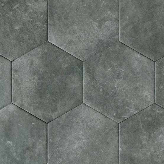 Neptune Hex Black matta 14x16 cm seinä- ja lattialaatta