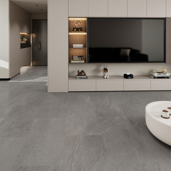 Raunin rakkakivi vinyylilaatta (integroitu askeläänieriste)