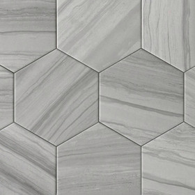 Sangria Hex Grey matta 14x16 cm seinä- ja lattialaatta