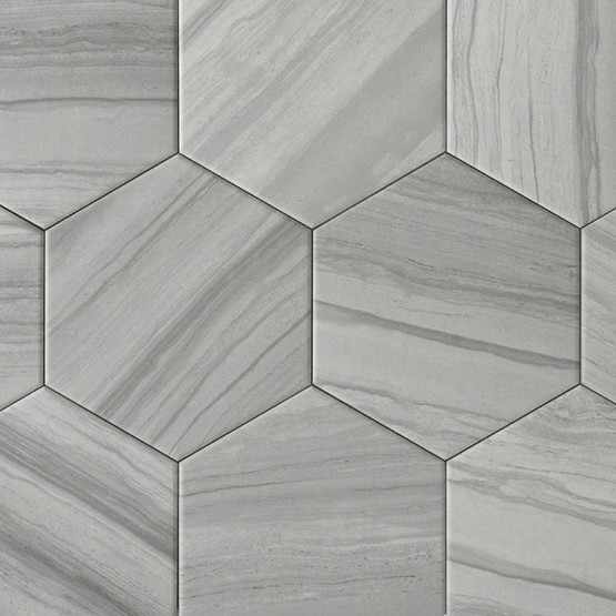 Sangria Hex Grey matta 14x16 cm seinä- ja lattialaatta