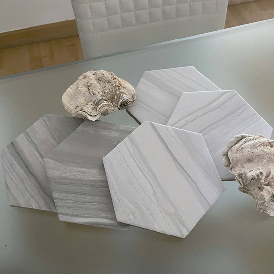 Sangria Hex Pearl matta 14x16 cm seinä- ja lattialaatta