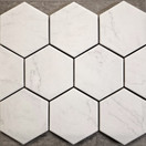 Toya Marble White Hex matta 10x11,6 cm seinä- ja lattialaatta