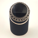 Kalevala Koru, Solki -1515 , Haukansilmä-kivi, Rintakoru Hopeaa -67