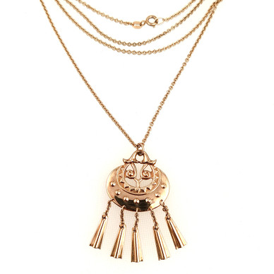  Kalevala Koru | Kuutar -Riipus | Kaulakoru | 14k Kultaa 