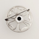 Kalevala Koru | Ruusu Solki | Spektroliitti Rintakoru | Hopeaa