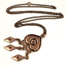 Kalevala Koru | Herttalehti Riipus | Kaulakoru |  pronssia