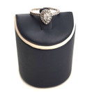 Kultajousi, Princess Desiree Diamond-Sapphire Ring , 585 White Gold