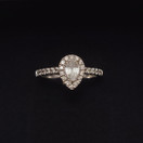 Kultajousi, Princess Desiree Diamond-Sapphire Ring , 585 White Gold