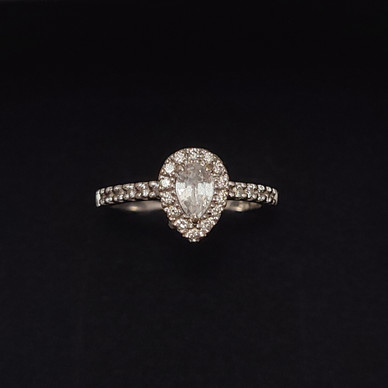 Kultajousi , Princess Desiree Timantti-safiirisormus , 585 valkokultaa