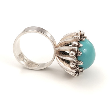 E.Granit & co | Erik Granit | Sormus turkoosilla kivellä | Hopeaa -73