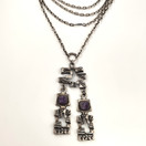 Turun Hopea oy, Pentti Sarpaneva, iso Riipus , Kaulakoru Ametisteilla,  Hopeaa -74