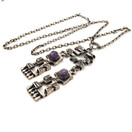 Turun Hopea oy, Pentti Sarpaneva, iso Riipus , Kaulakoru Ametisteilla,  Hopeaa -74