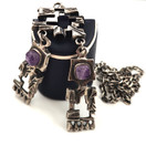 Turun Hopea oy, Pentti Sarpaneva, iso Riipus , Kaulakoru Ametisteilla,  Hopeaa -74