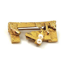 Lapponia | Björn Weckström | JÄÄRIITE-Solki | Rintakoru Helmillä |  585 Kultaa 