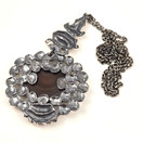 Turun Hopea oy | Pentti Sarpaneva |Akaatti Riipus | Kaulakoru Hopeaa -83