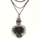 Turun Hopea oy | Pentti Sarpaneva |Akaatti Riipus | Kaulakoru Hopeaa -83