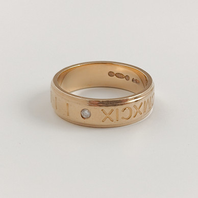 Kalevala koru, Millenium Sormus ,  17,5mm , Timanttisormus ,  18k kultaa