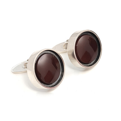 Kupittaan kulta oy | Elis Kauppi | Kalvosinnapit |  Karneolit | Hopeaa -66