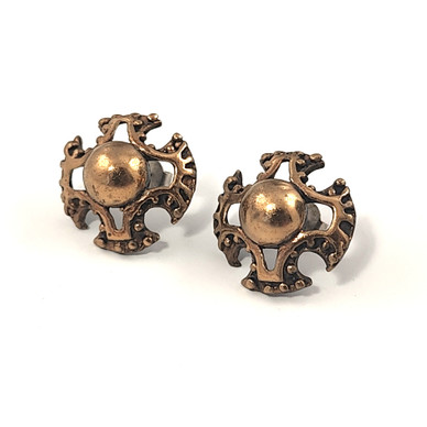 Valo-koru, Finland | Design by Jorma Valo | Earrings | Bronze