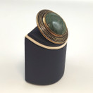 Kalevala Jewelry | Stone Brooch | chrome marble | Bronze