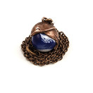 Kalevala Koru |  (pieni)Tintti riipus | sini-valkoinen kivi | Kaulakoru Pronssia